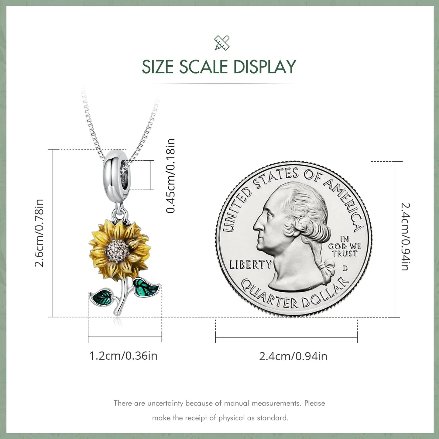 Vintage 925 Sunflower Pendant Necklace