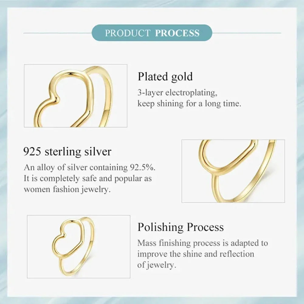 Sterling Silver Minimal Heart Band Ring