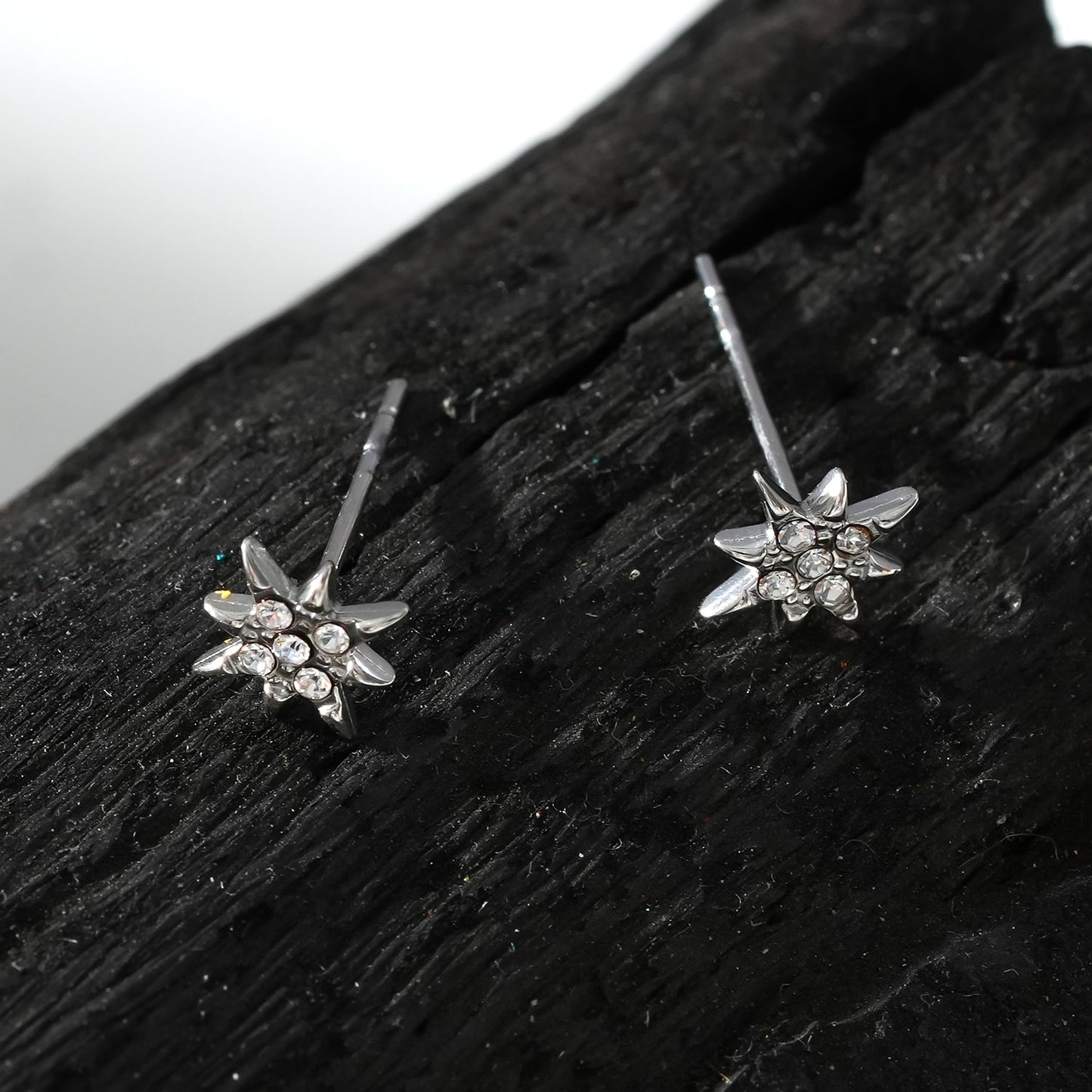 'Star Bright' Stud Earrings in Silver