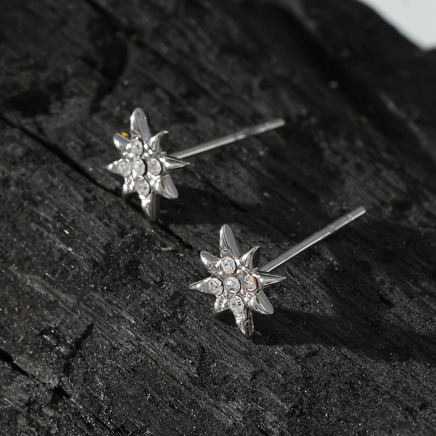 'Star Bright' Stud Earrings in Silver