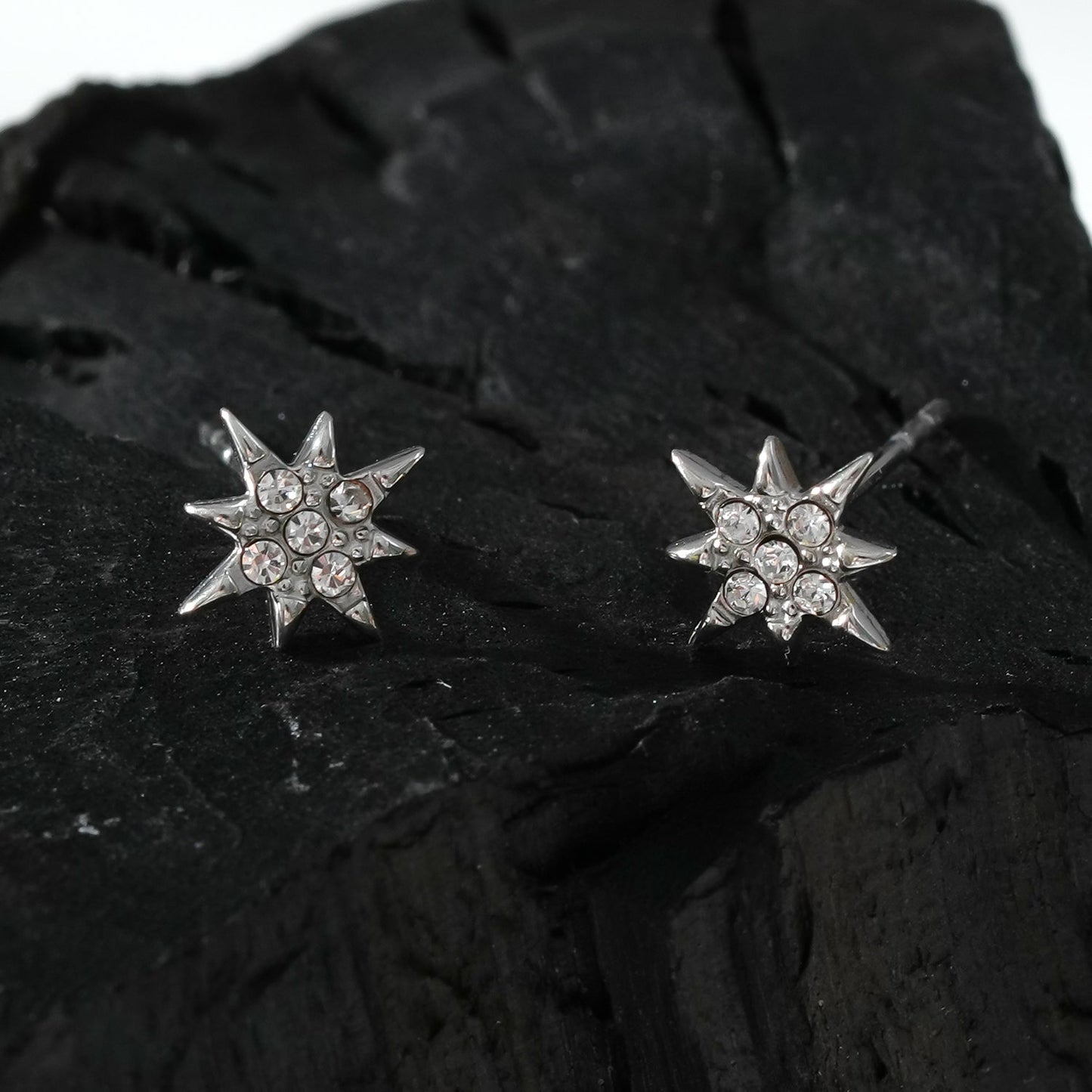 'Star Bright' Stud Earrings in Silver