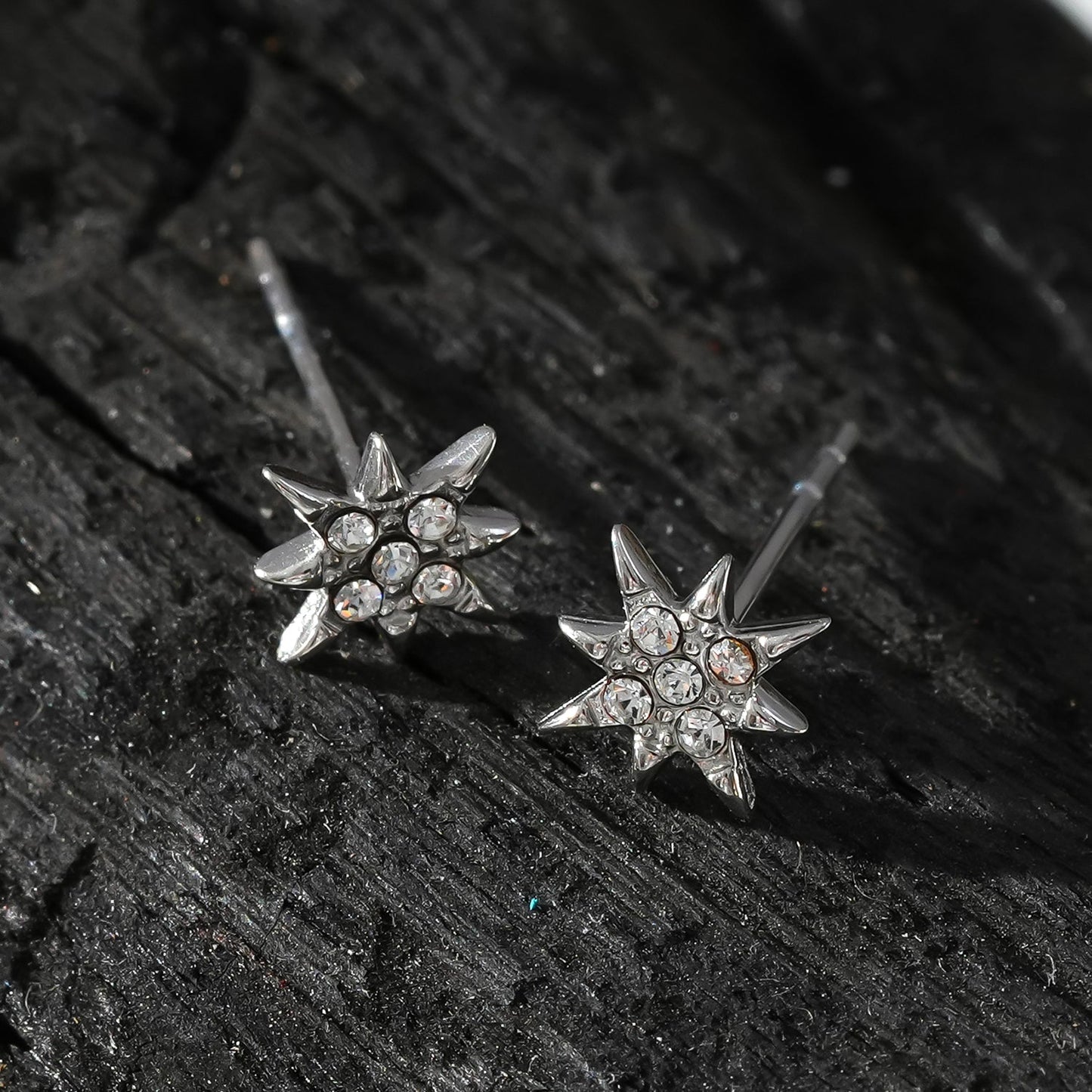 'Star Bright' Stud Earrings in Silver