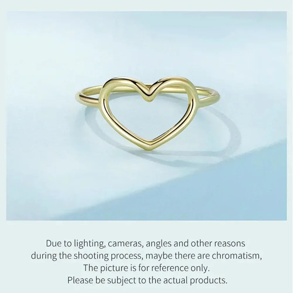 Sterling Silver Minimal Heart Band Ring
