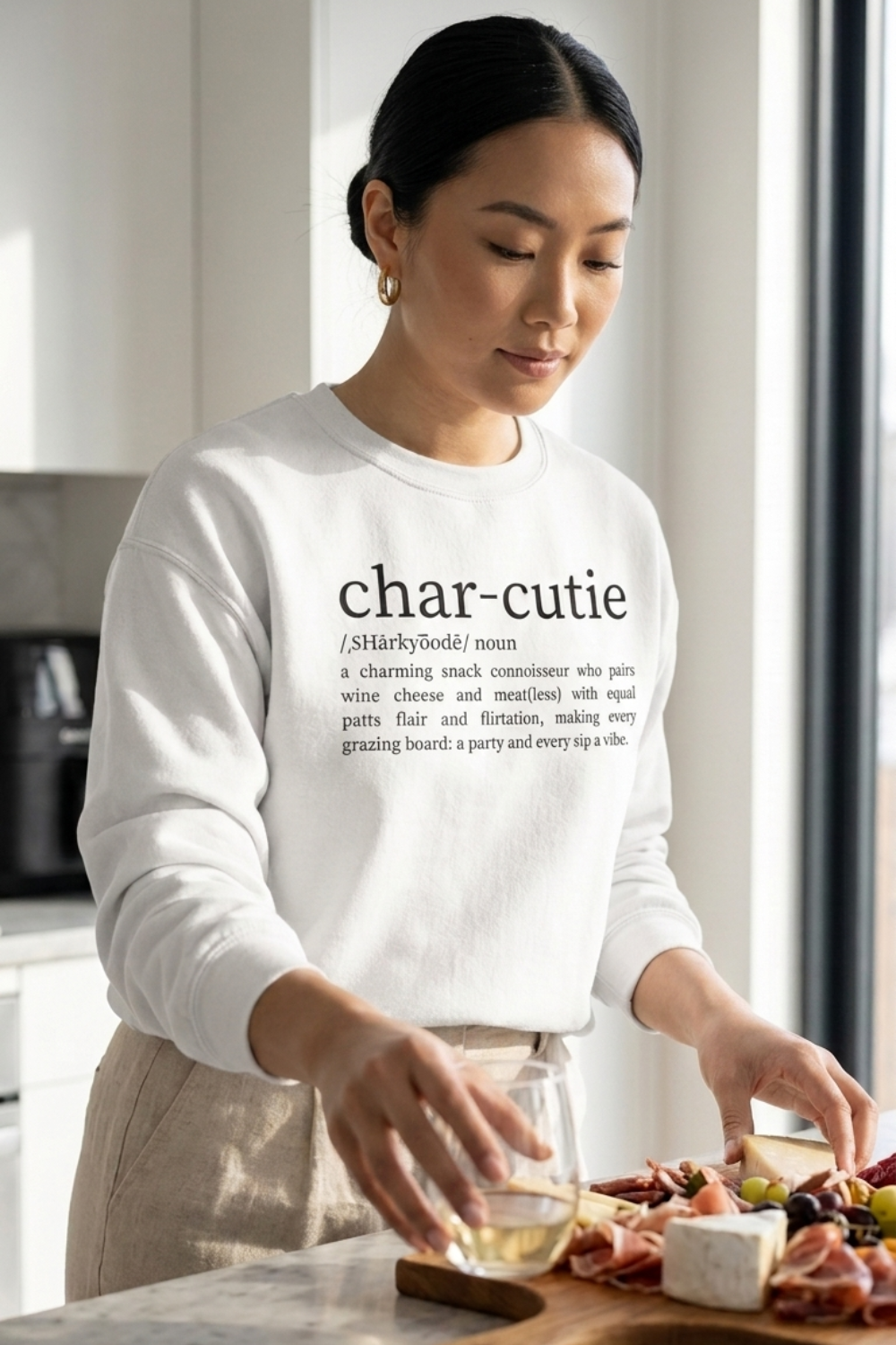 Char-cutie Sweatshirt – Wine & Charcuterie Sweatshirt
