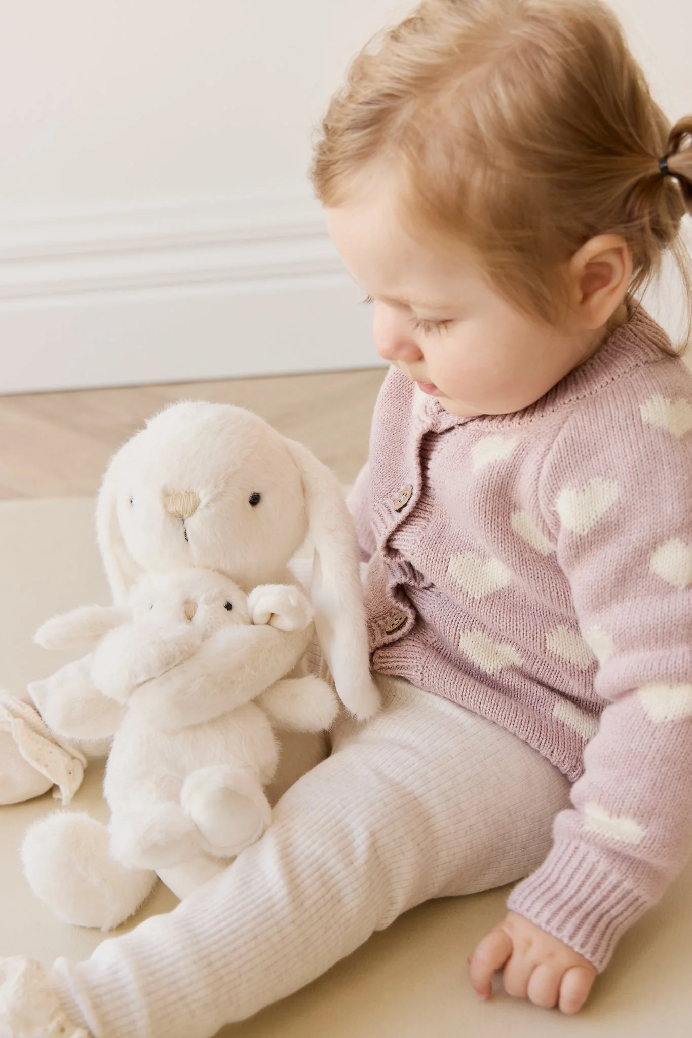 Plush - Frankie the Hugging Bunny - Marshmallow - Snuggle Bunnies
