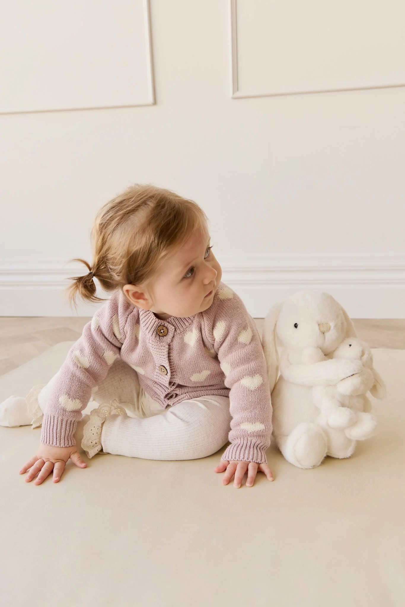 Plush - Frankie the Hugging Bunny - Marshmallow - Snuggle Bunnies