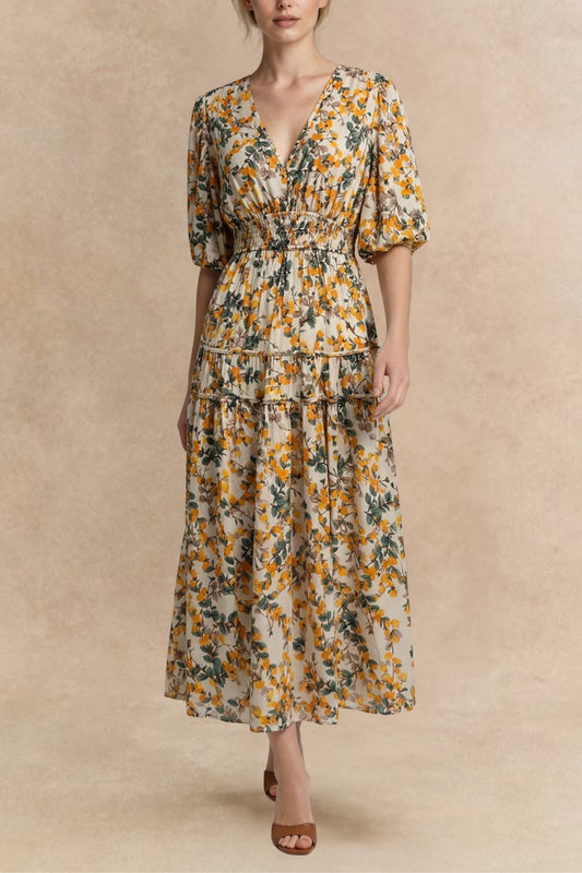 Sophie V-Neck Midi Dress