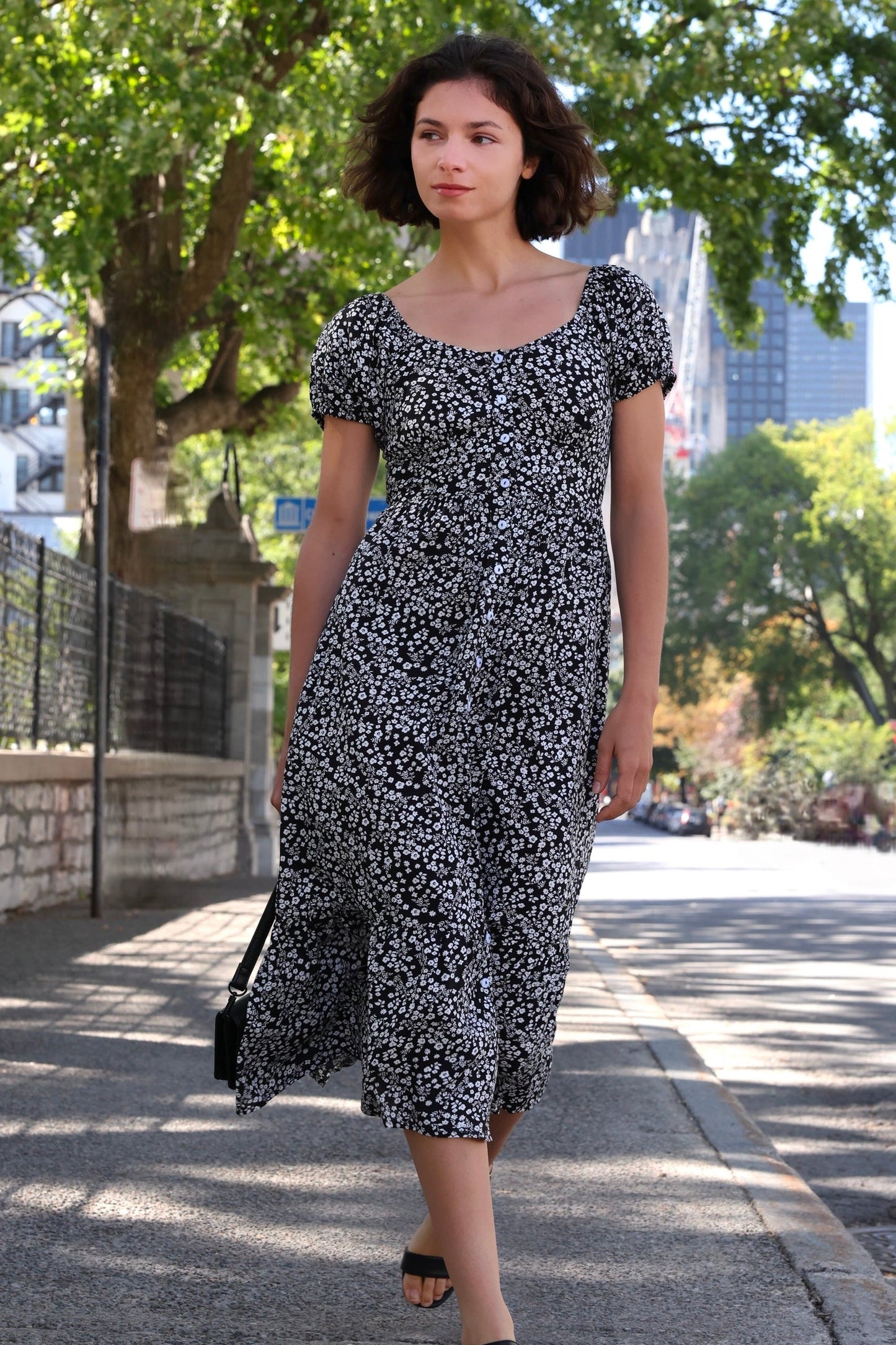 Sylvie Midi Dress On-Off Shoulders