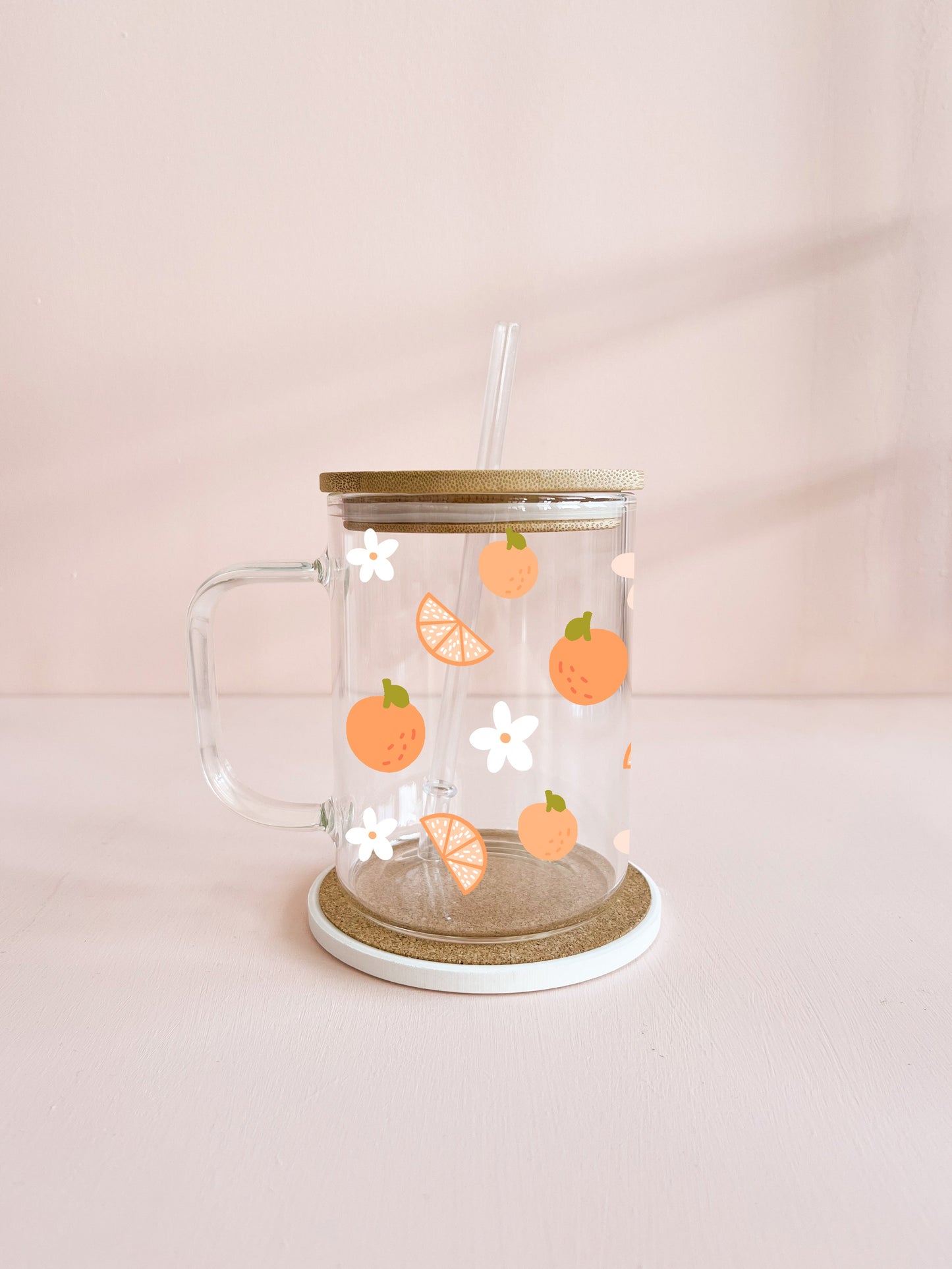 Tasse boho 17oz - fleurs et agrumes