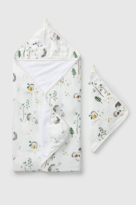 Hooded Towel Set - Hedgehogs