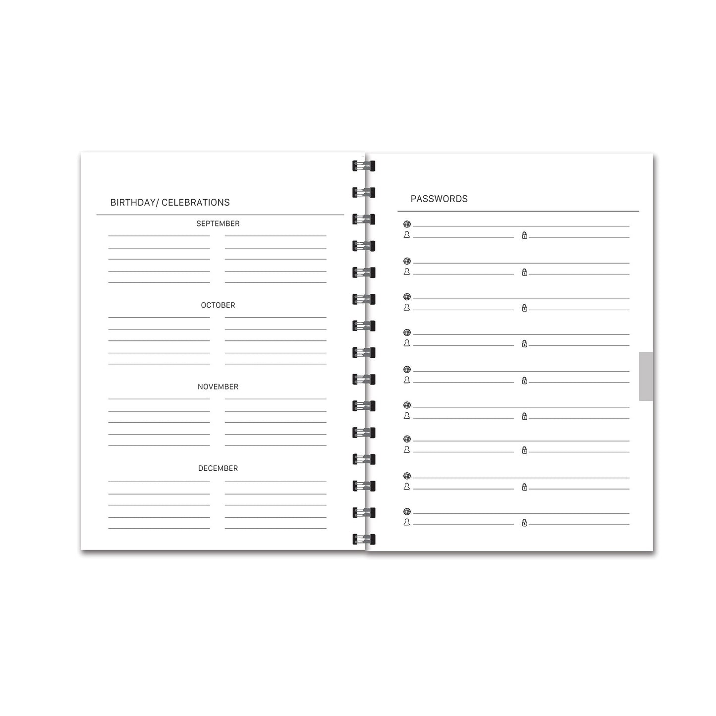 Golden Sunflower 12 Month Undated Planner