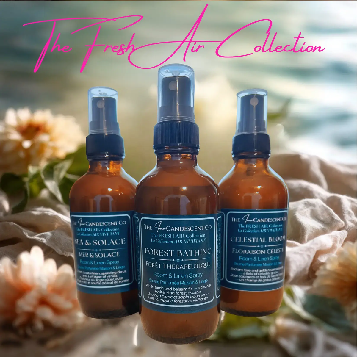 SEA & SOLACE | Coastal room and linen spray | Alcohol-free home fragrance
