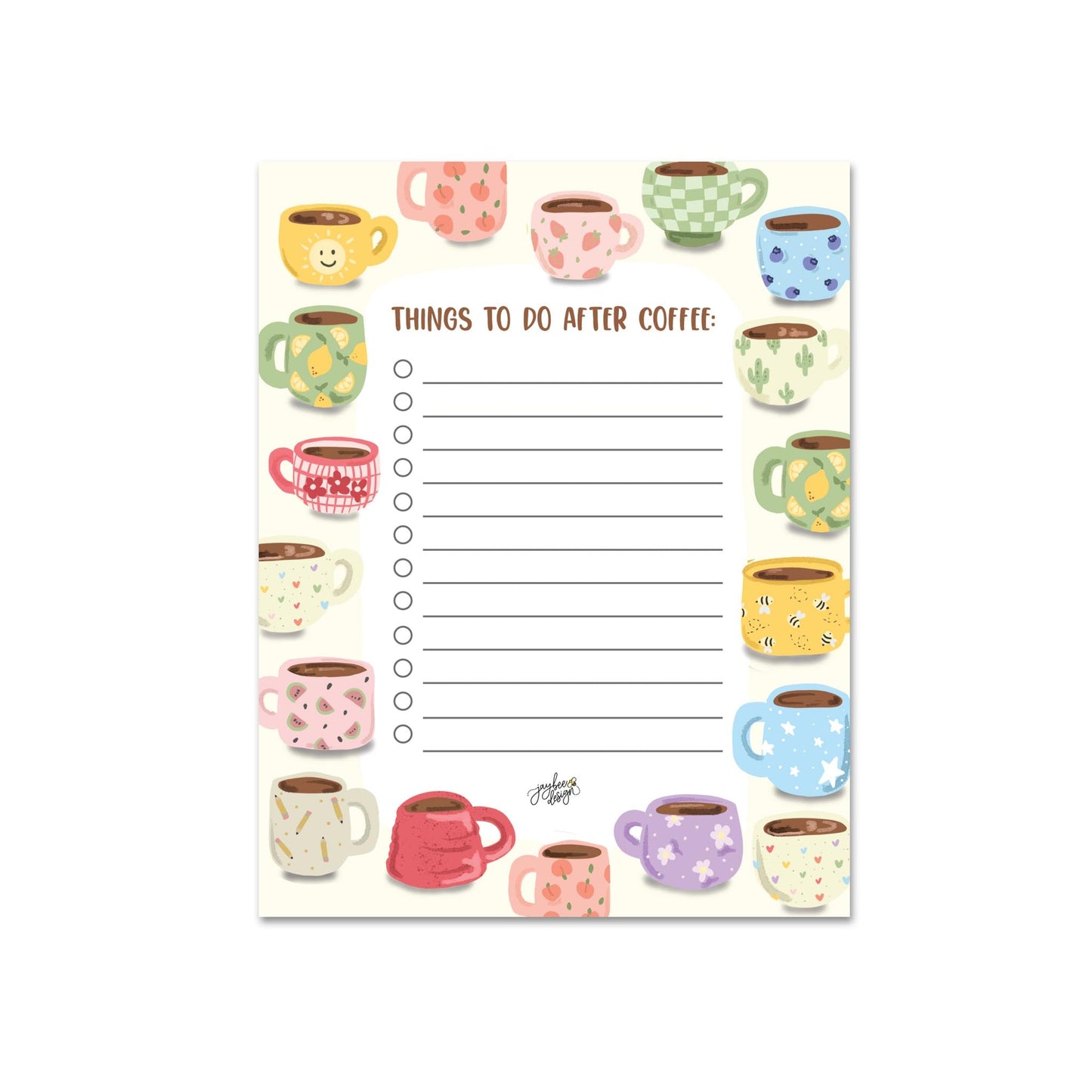 Things To Do After Coffee Notepad