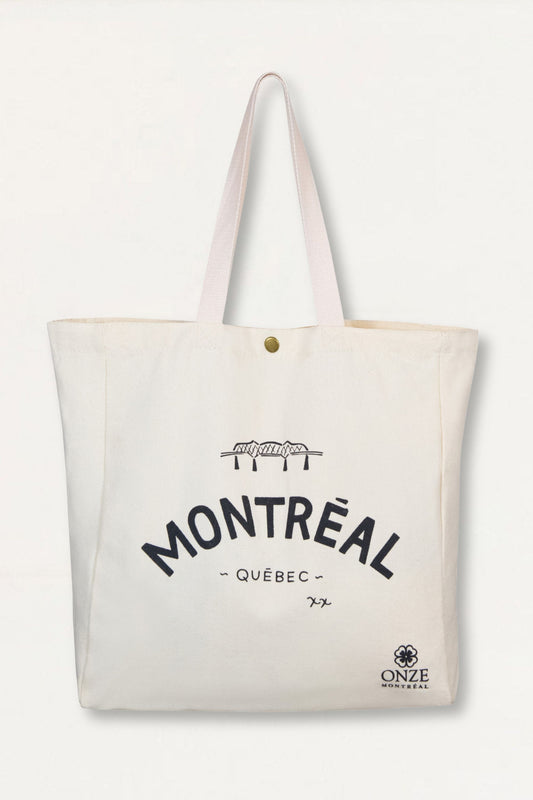 Tote Bag Montreal Quebec Illustration Canvas