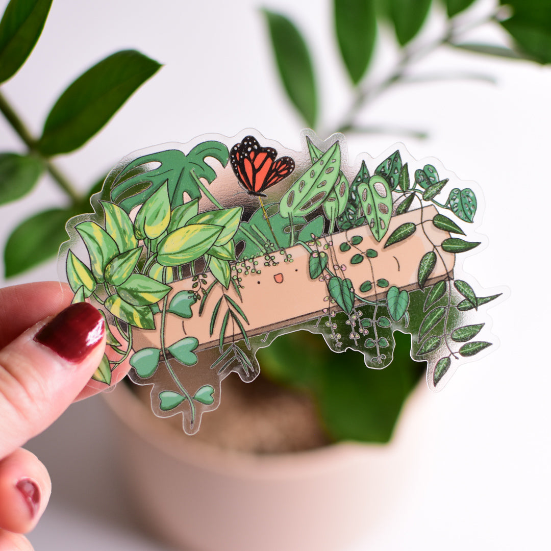 Trailing Planter Clear Vinyl Sticker