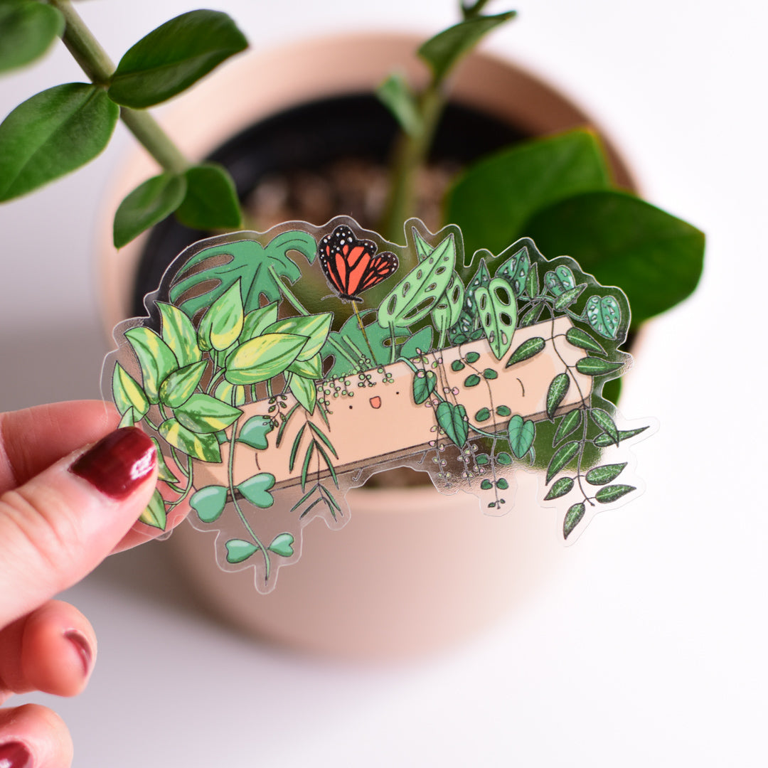 Trailing Planter Clear Vinyl Sticker