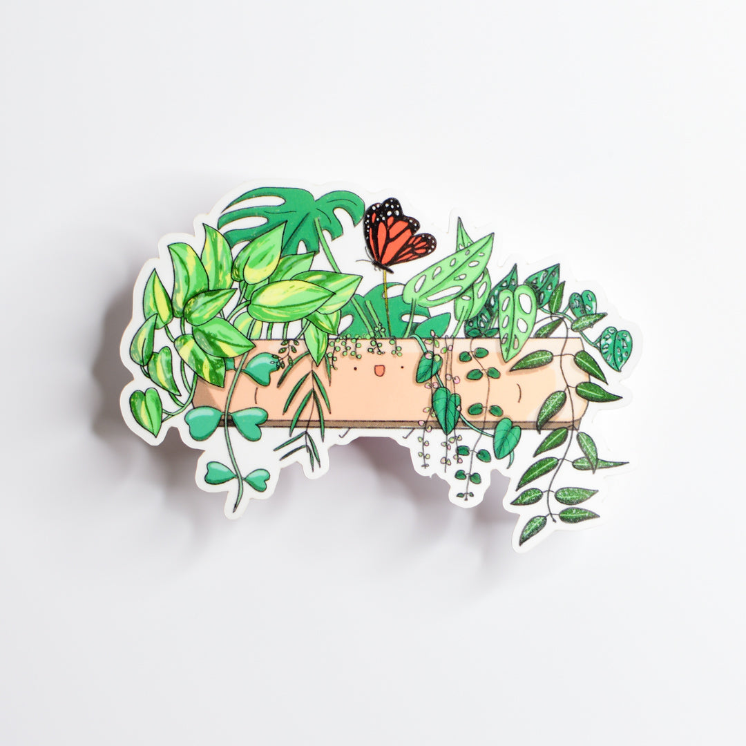 Trailing Planter Clear Vinyl Sticker