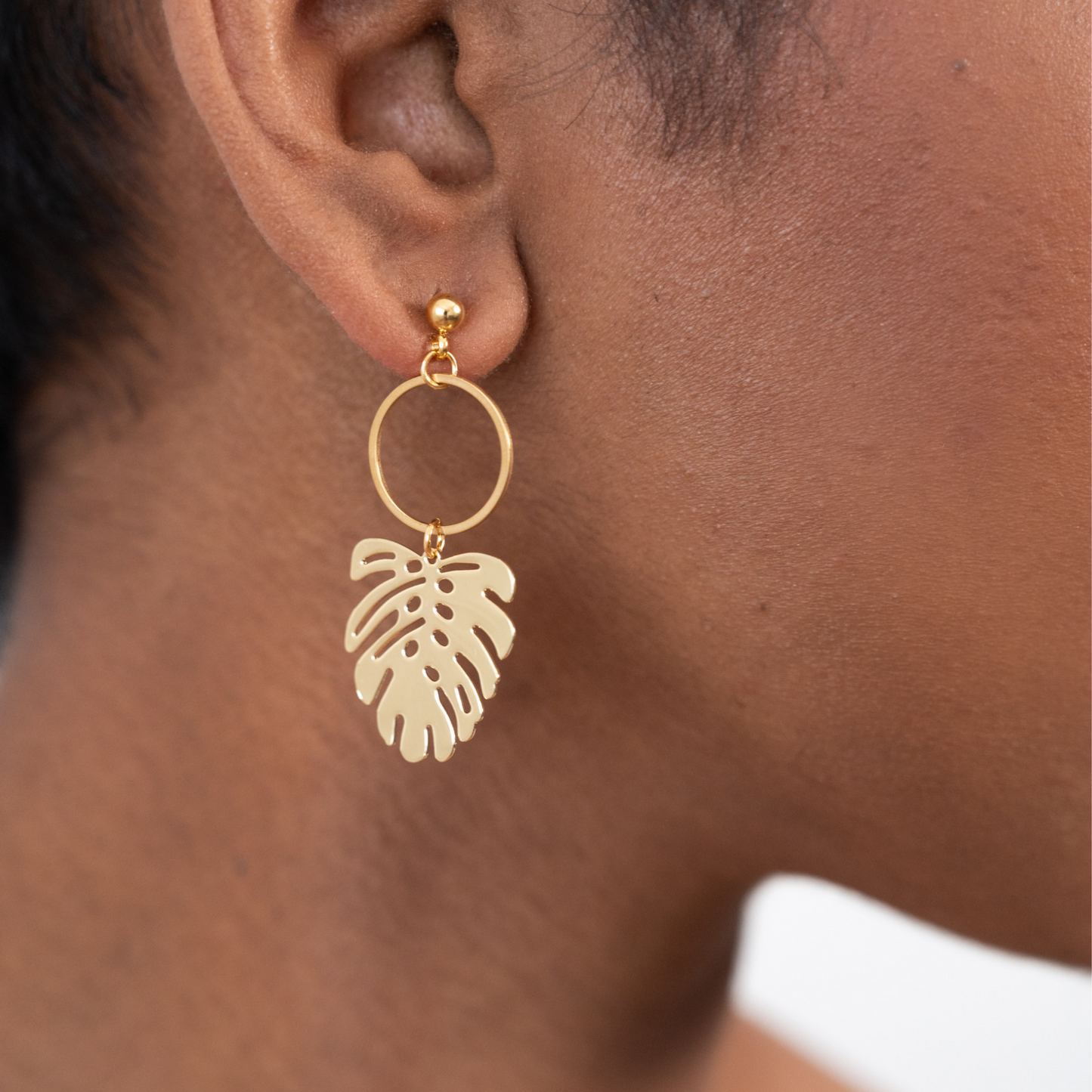 Monstera Leaf Earrings