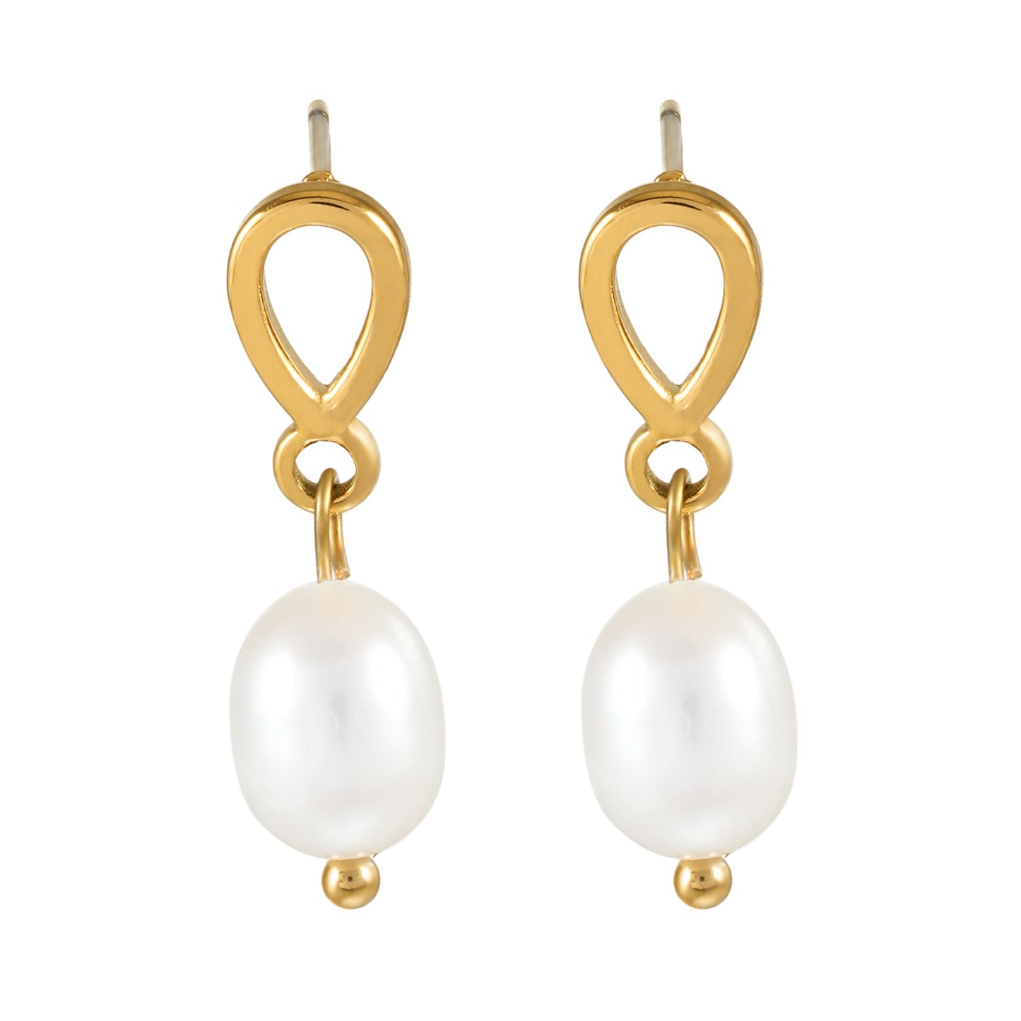 VARKONY: Elegant Teardrop Earrings with Freshwater Pearls