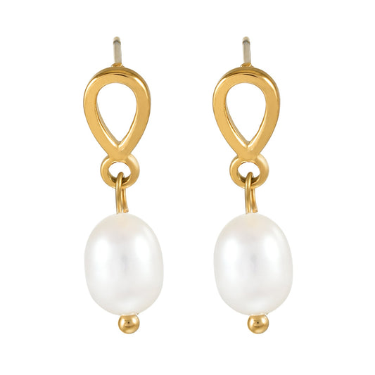 VARKONY: Elegant Teardrop Earrings with Freshwater Pearls