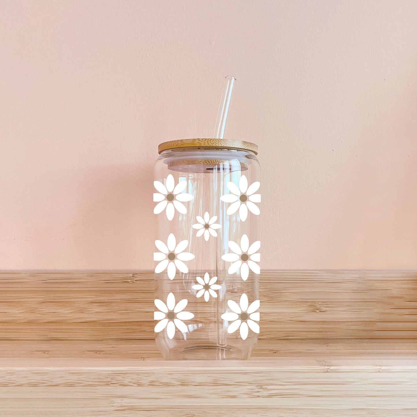 Verre boho - fleurs de lune