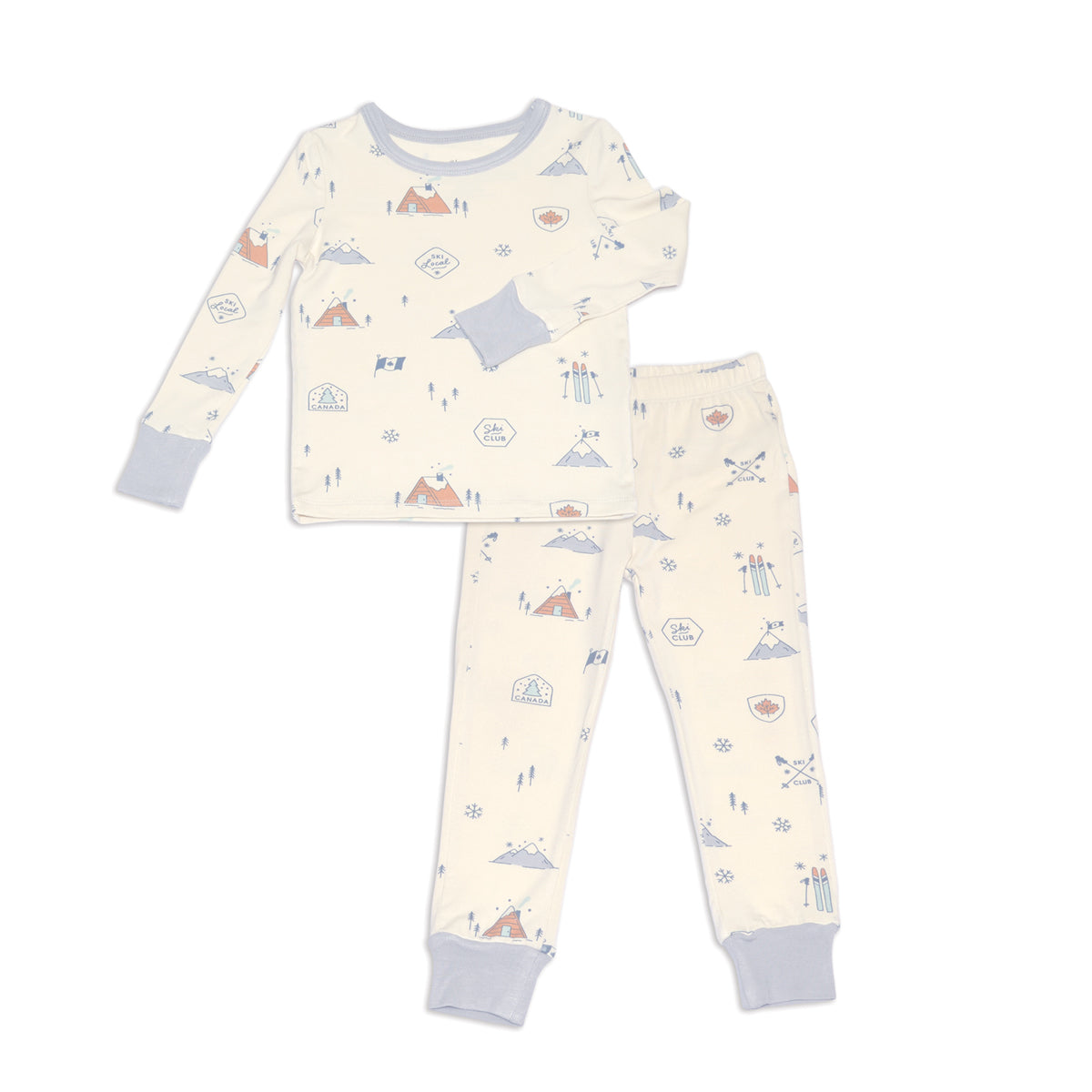 Bamboo Long Sleeve Pajama Set (Ski Club Print)