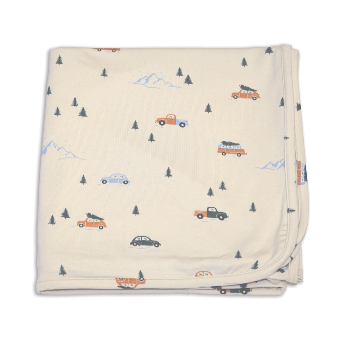 Bamboo Swaddle Blanket (Winter Road Trip Print)