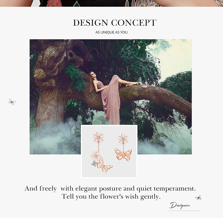 Delicate Beauty: Butterfly and Flower Choker Necklace