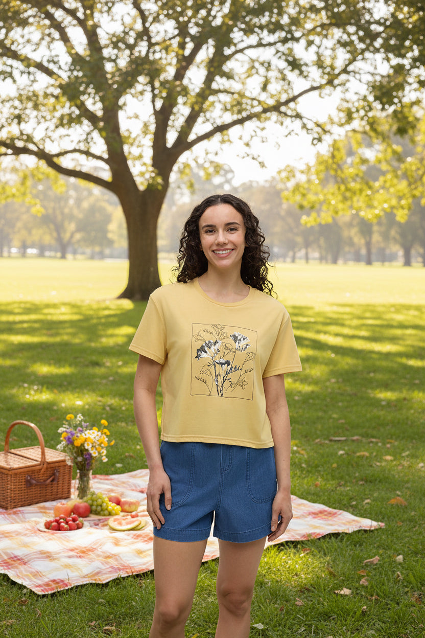 Floral Crop T-Shirt