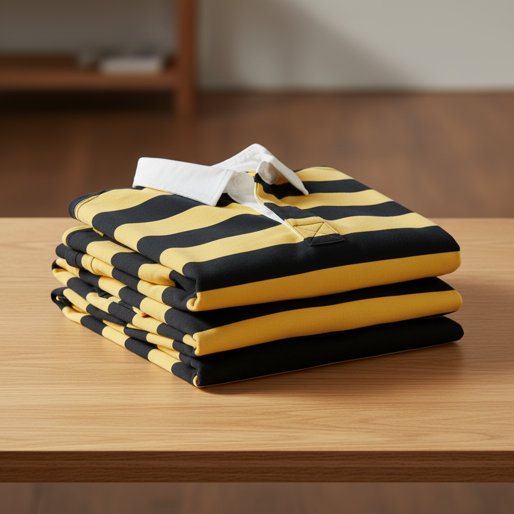 Color Block Stripe Polo Shirt