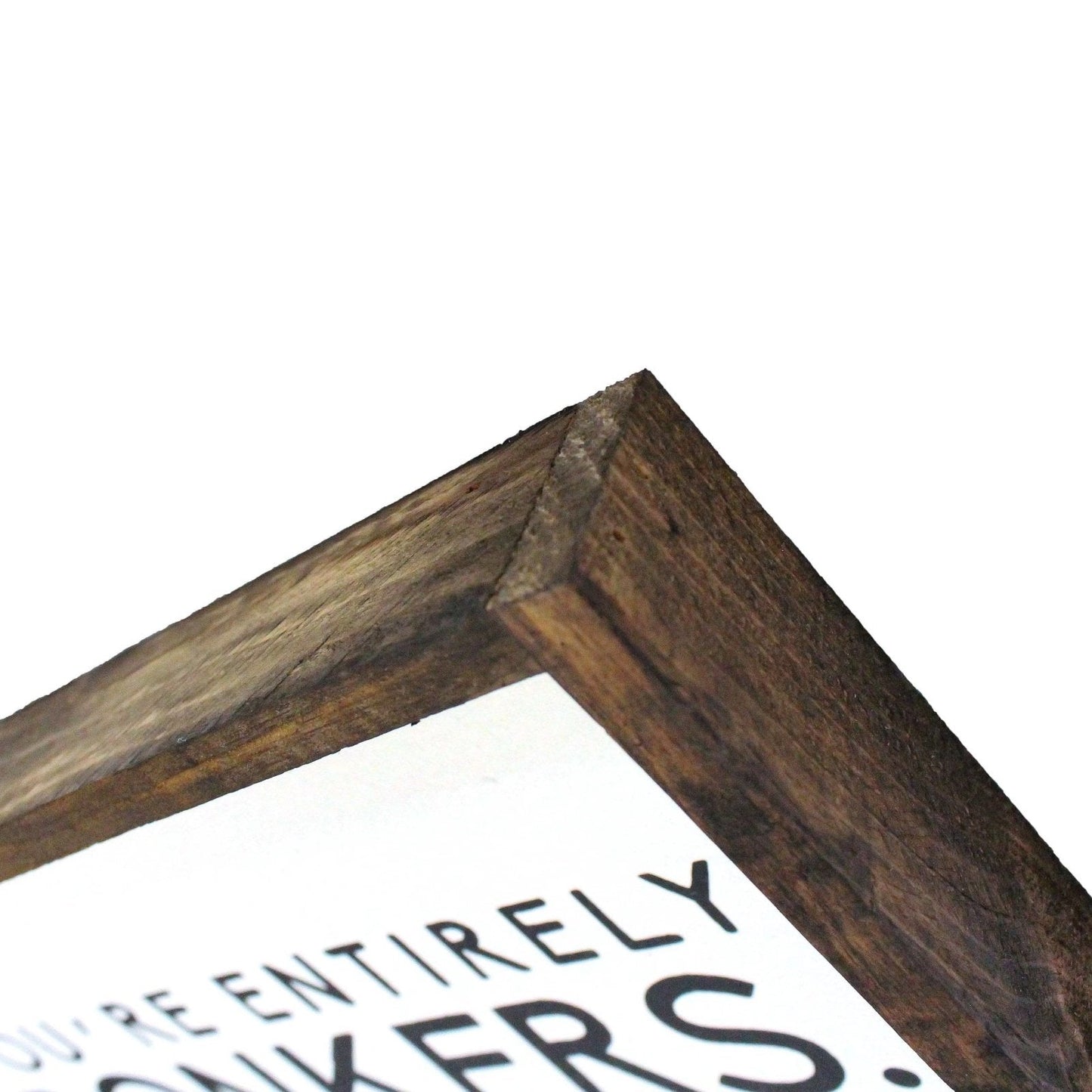 "You're Entirely Bonkers" Alice in Wonderland Quote Wood Sign