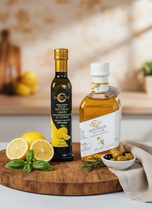 Lemon Olive Oil + White Balsamic Combo pack