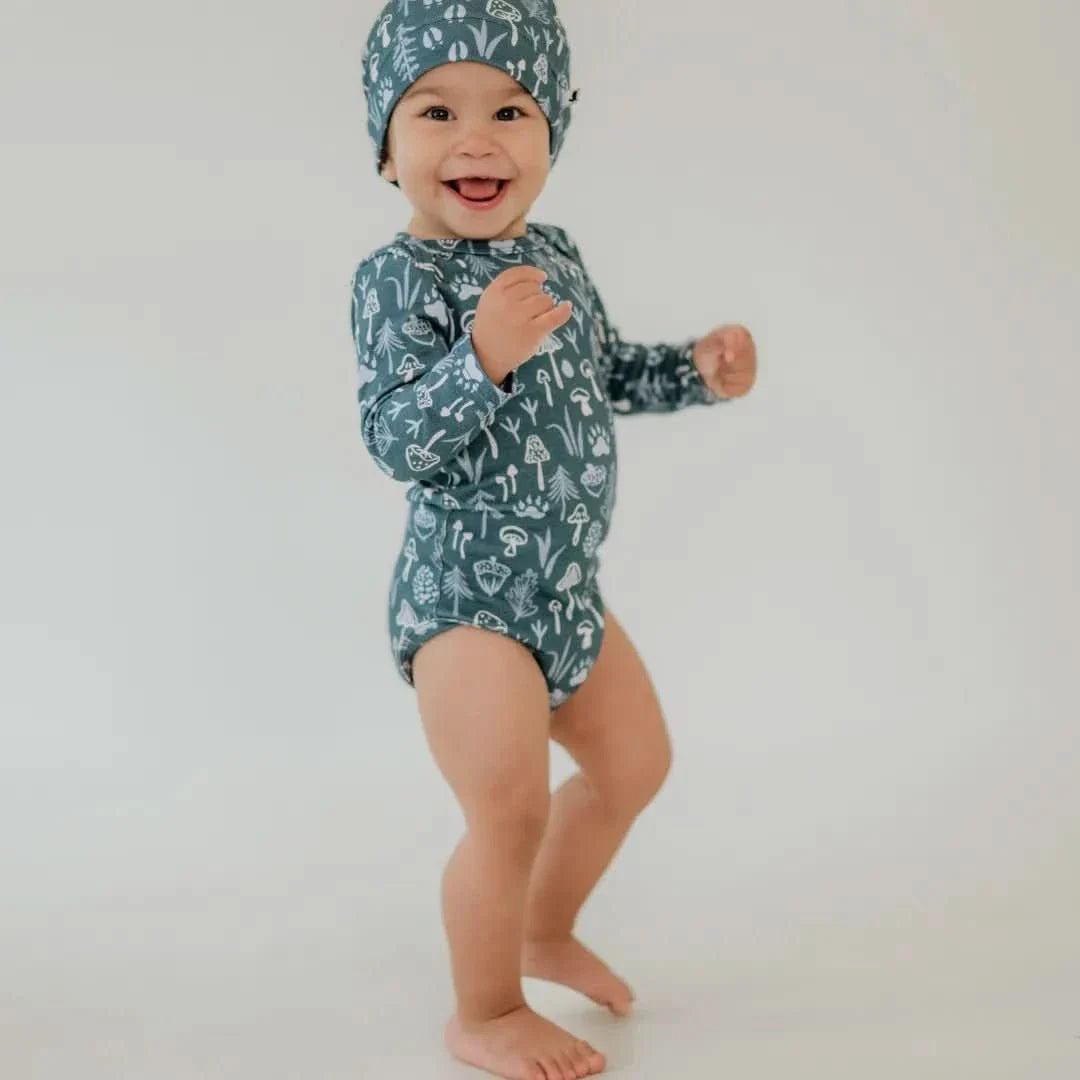 Baby Long-Sleeve Bamboo Bodysuit | Berry Stripe