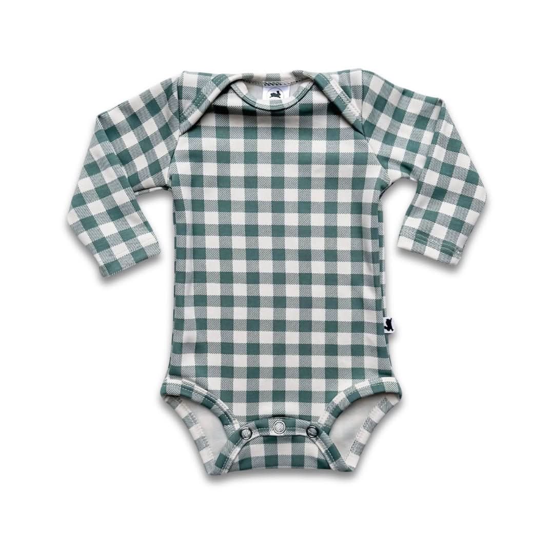 Baby Long-Sleeve Bamboo Bodysuit | Berry Stripe