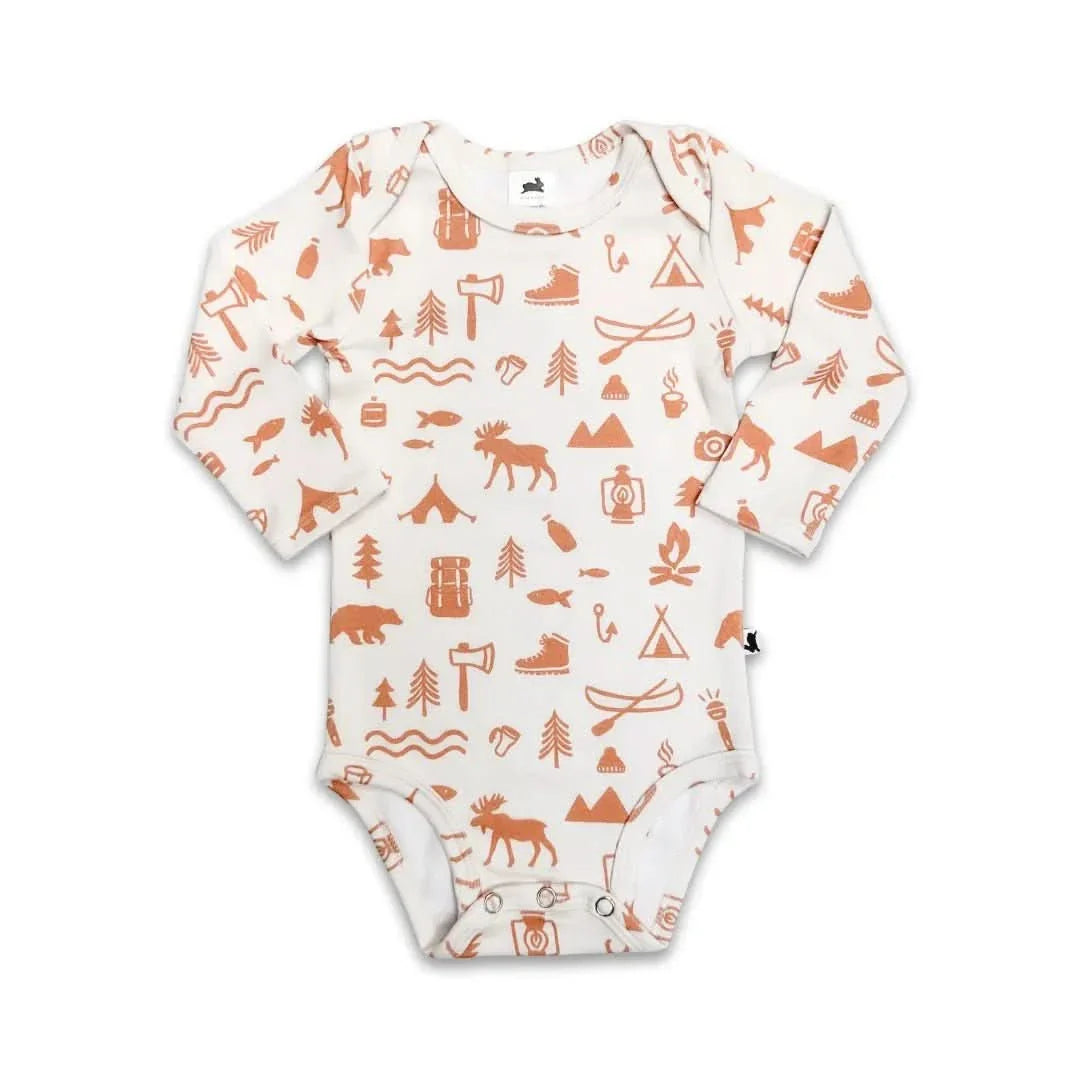 Baby Long-Sleeve Bamboo Bodysuit | Strawberry Patch