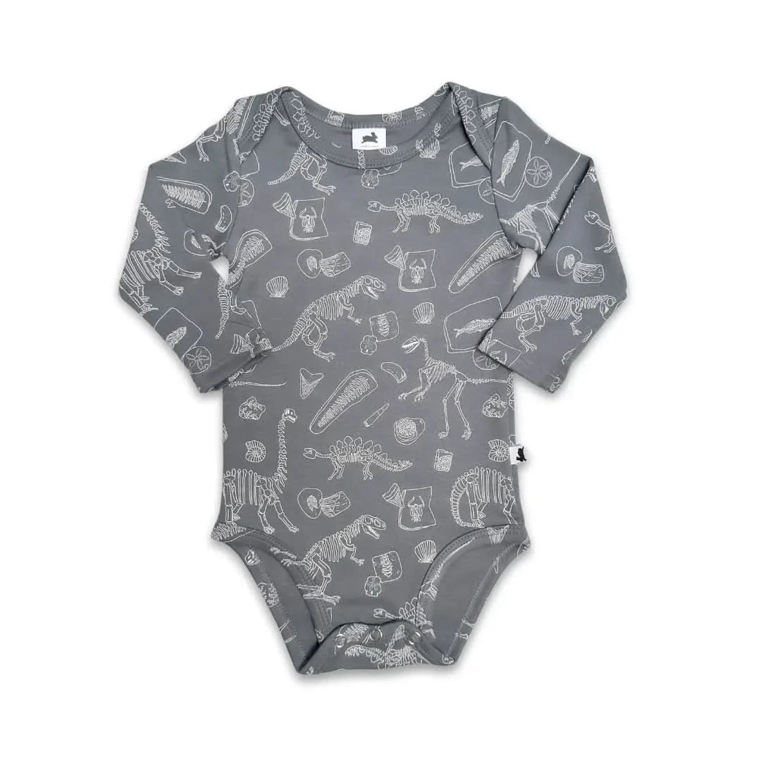 Baby Long-Sleeve Bamboo Bodysuit | Berry Stripe