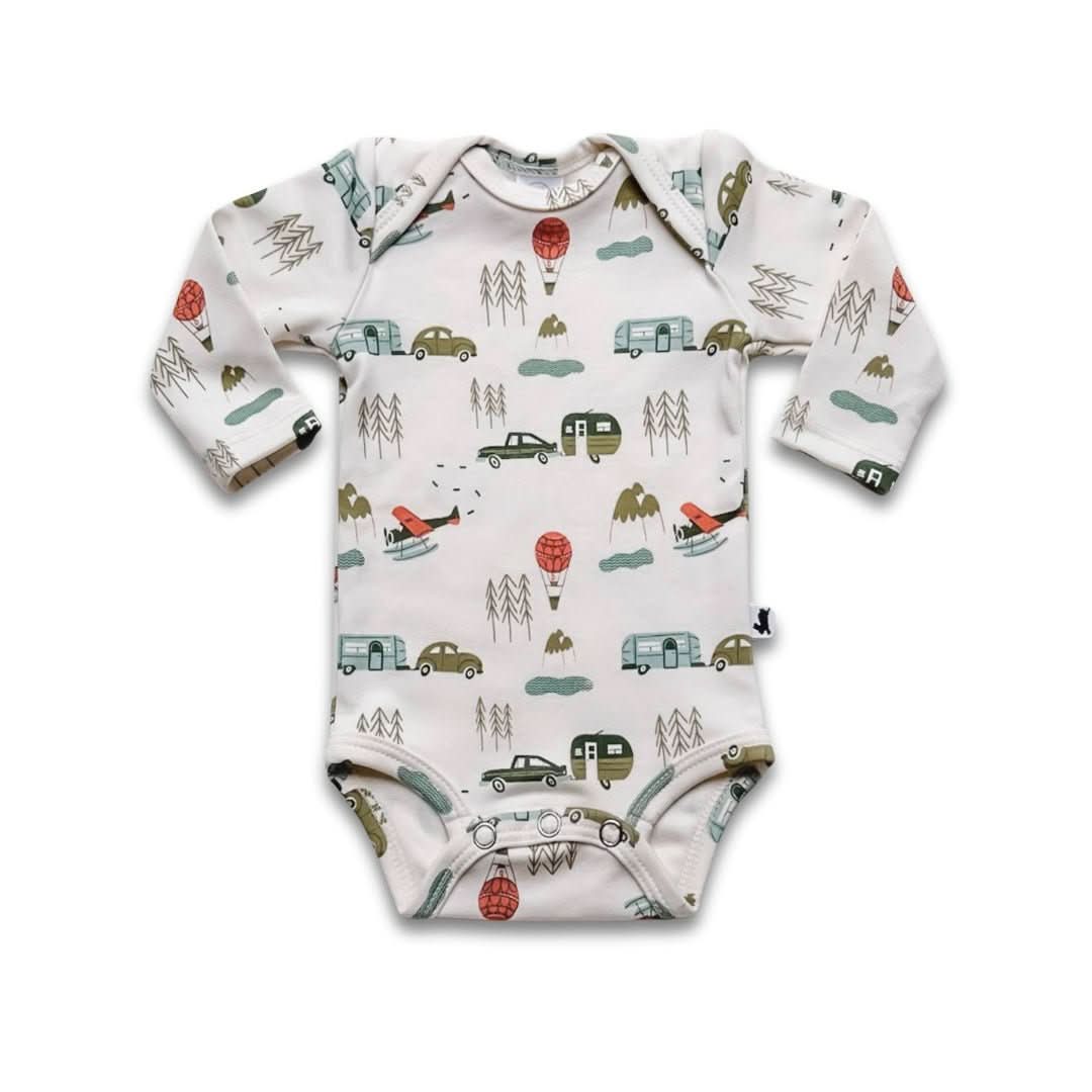 Baby Long-Sleeve Bamboo Bodysuit | Travel