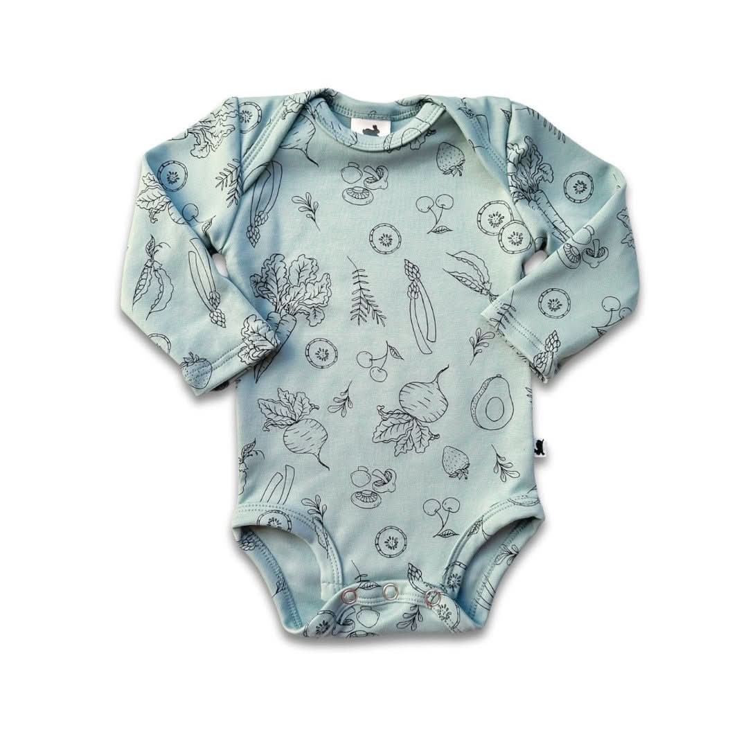 Baby Long-Sleeve Bamboo Bodysuit | Berry Stripe