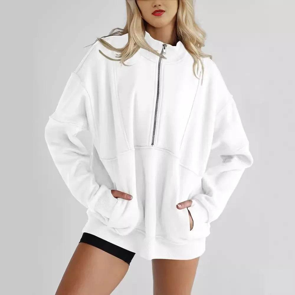 Women's Half Zip Oversized Sweatshirt