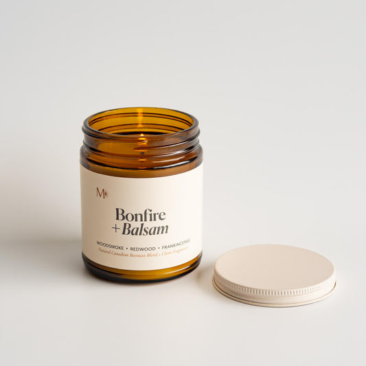 Bonfire + Balsam Candle Jar
