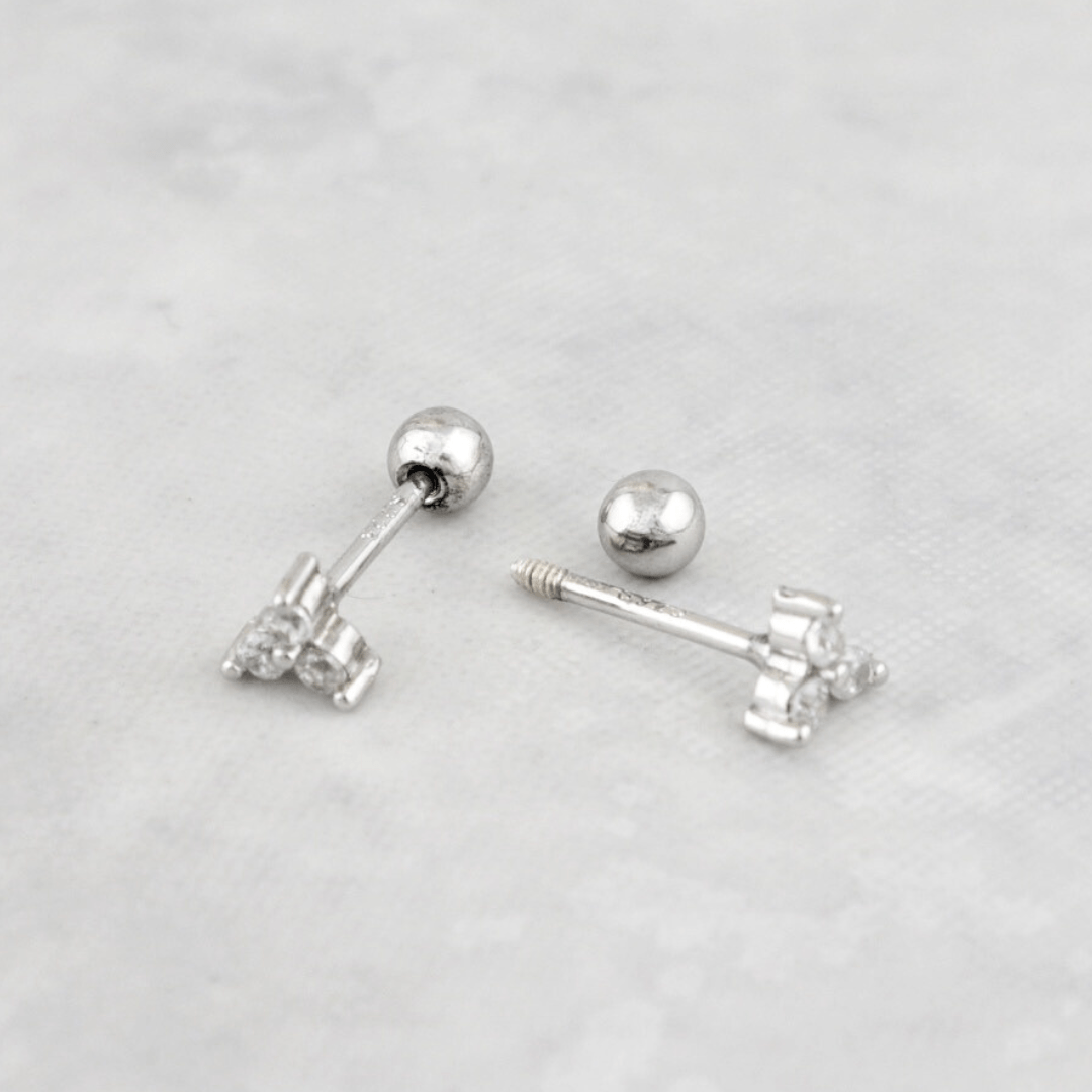 Boucles d'oreilles Trinity en argent sterling