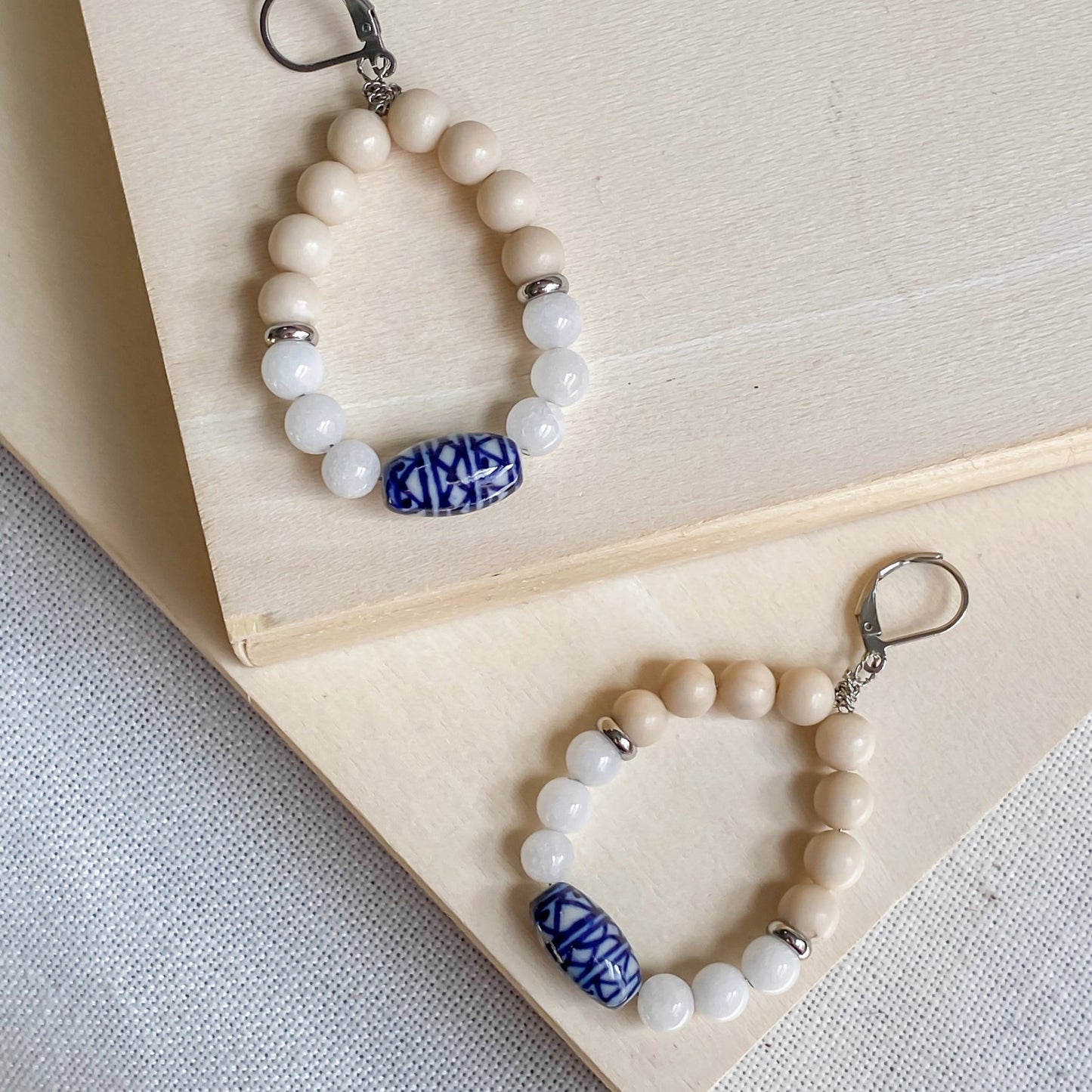 Boucles d’oreilles bohèmes pendantes en pierres naturelles | NAXOS