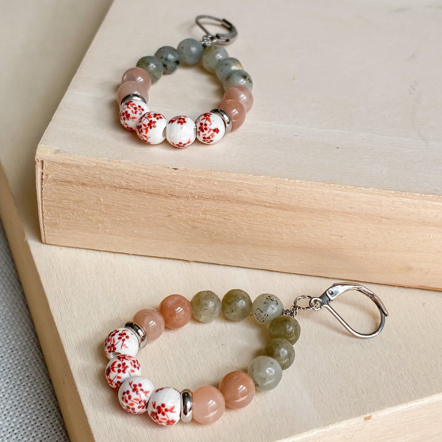 Boucles d’oreilles bohèmes en pierres naturelles | CAPRI