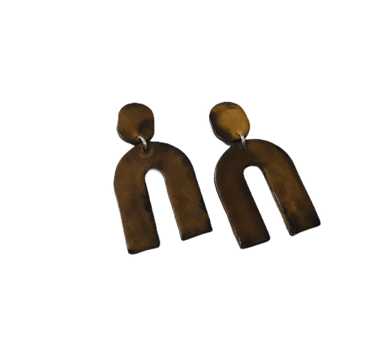 Arch Statement Earrings Handmade (Post or Clip On)- "Lucy"