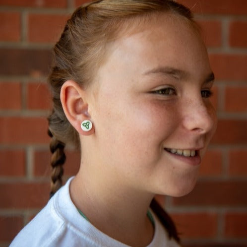 Boucles d'oreilles pour la Journée franco-ontarienne - Earrings for Franco-Ontarian Day - Fleur de Lys & Trillium Design