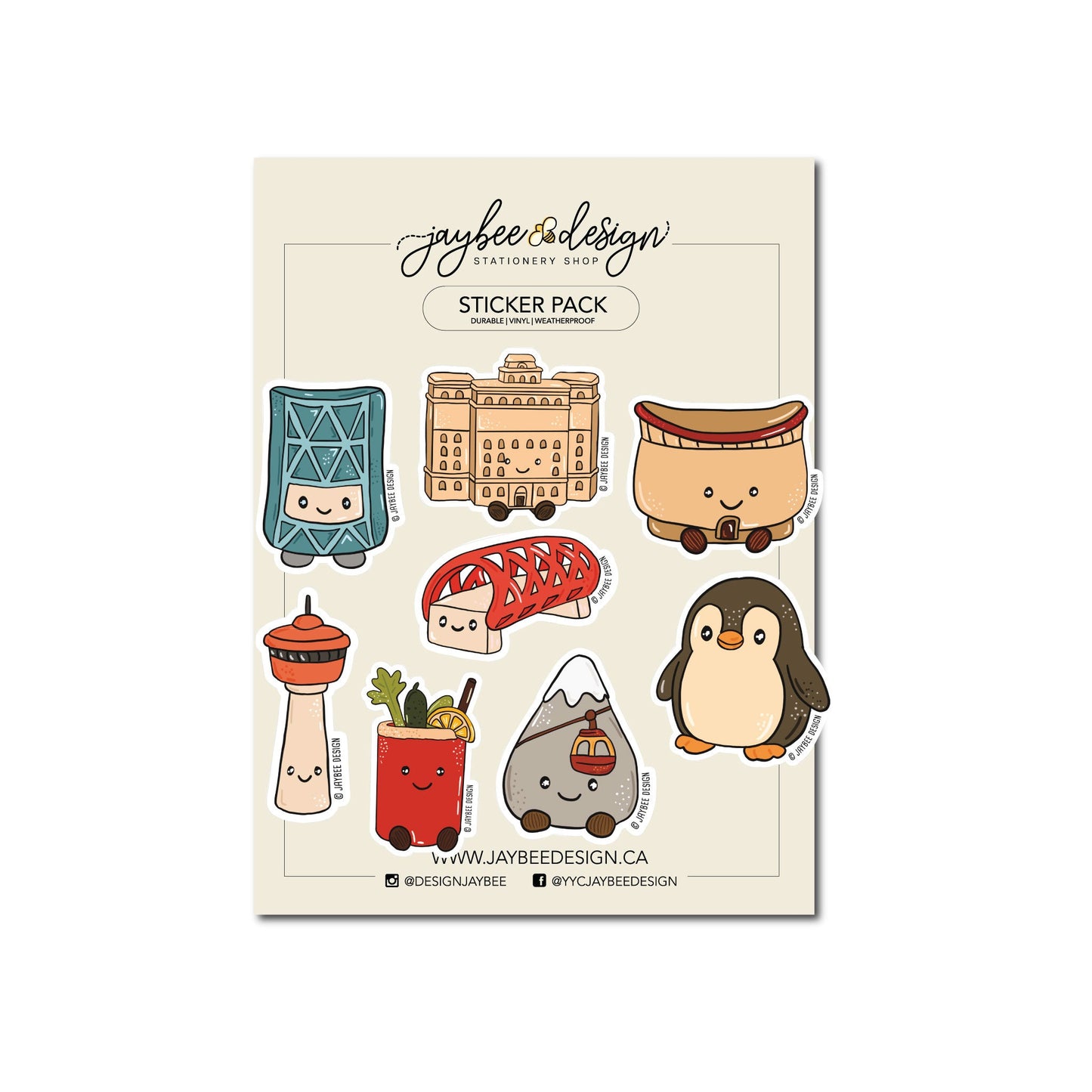 Calgary Vinyl Sticker Pack