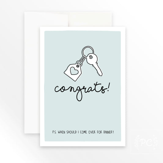 when should i come for dinner? | greeting card