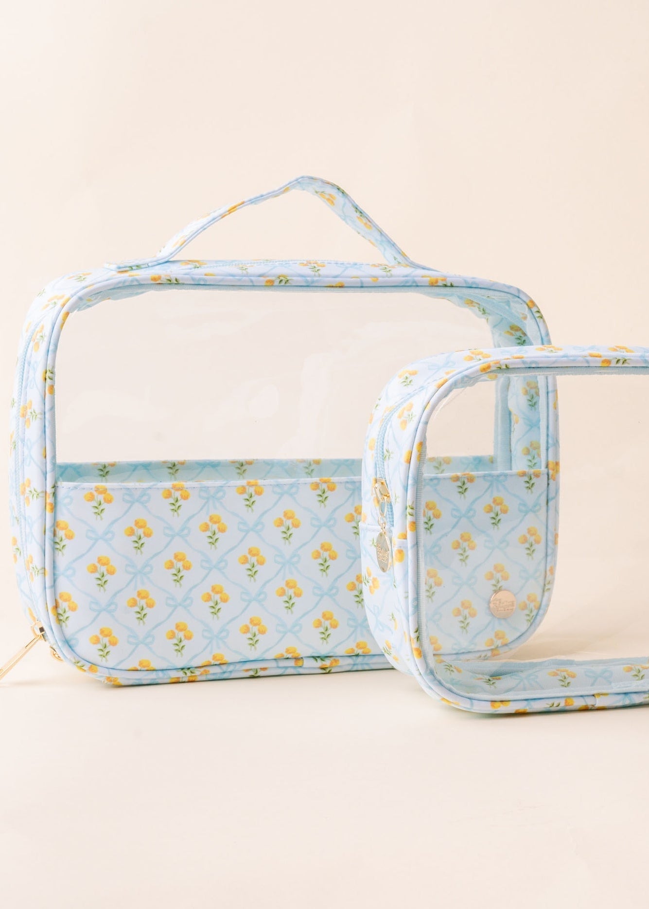 Clearly Chic Cosmetic Bag Set – Marigold Lane Blue