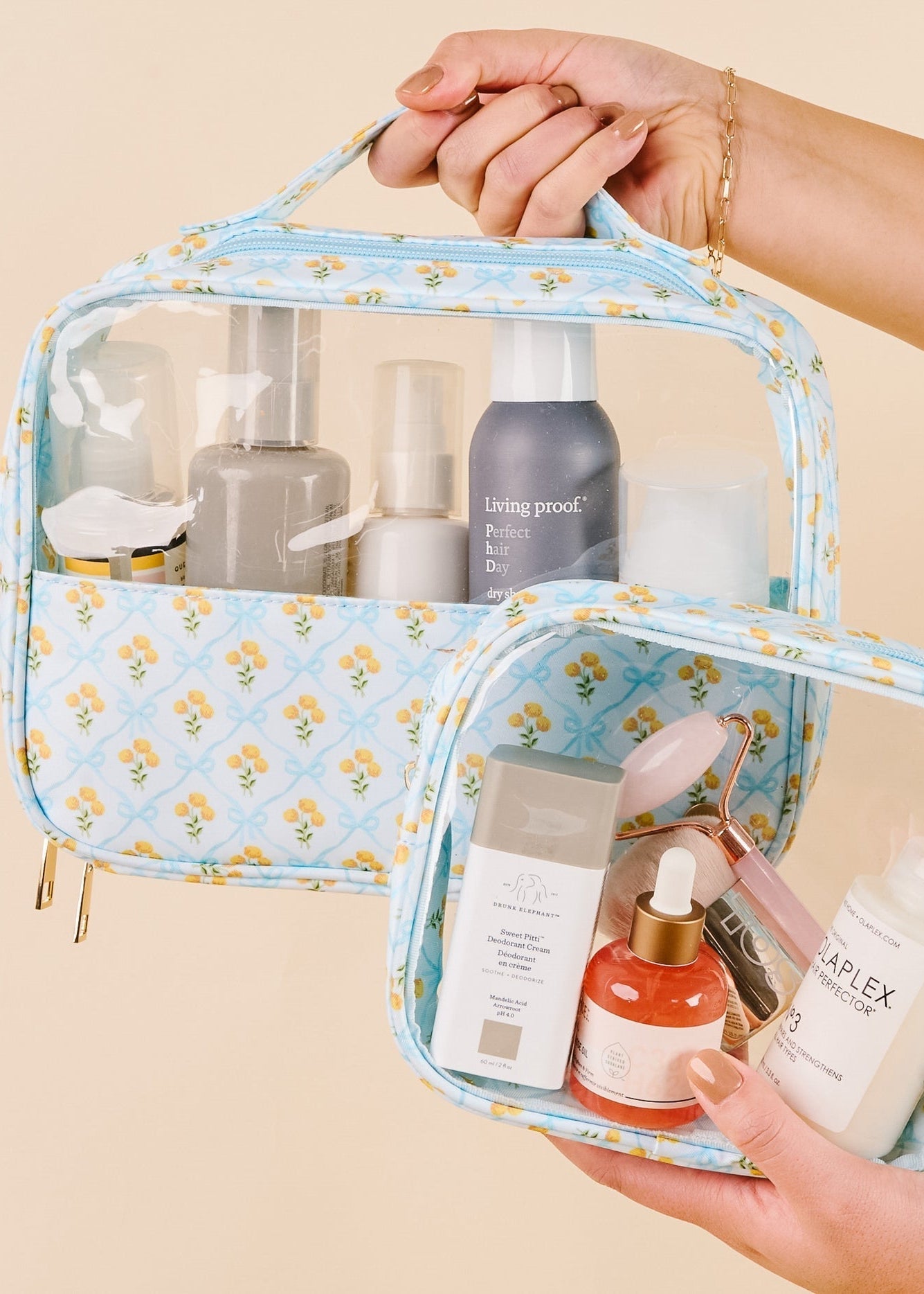 Clearly Chic Cosmetic Bag Set – Marigold Lane Blue