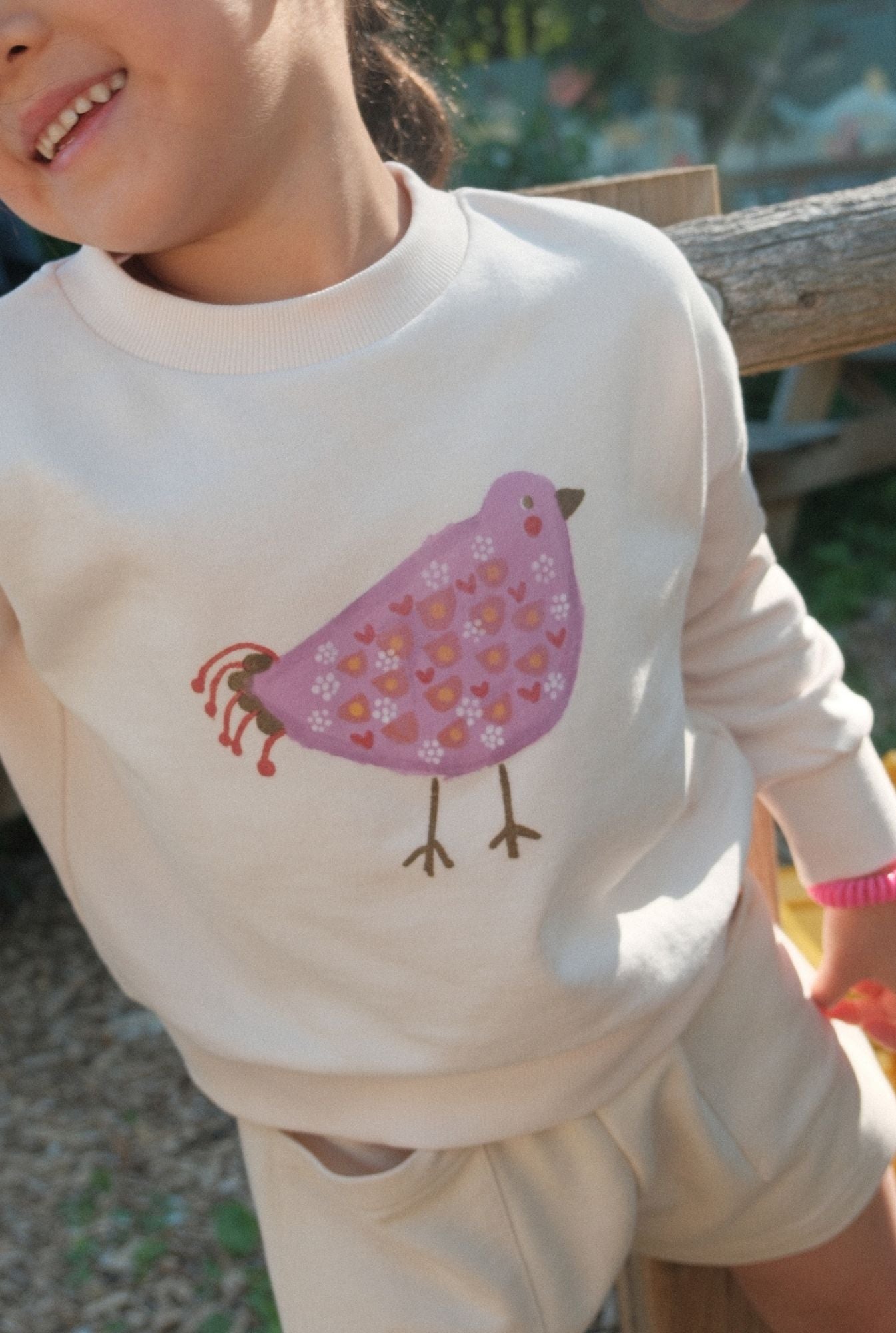 The Bird Crewneck - PETAL PINK